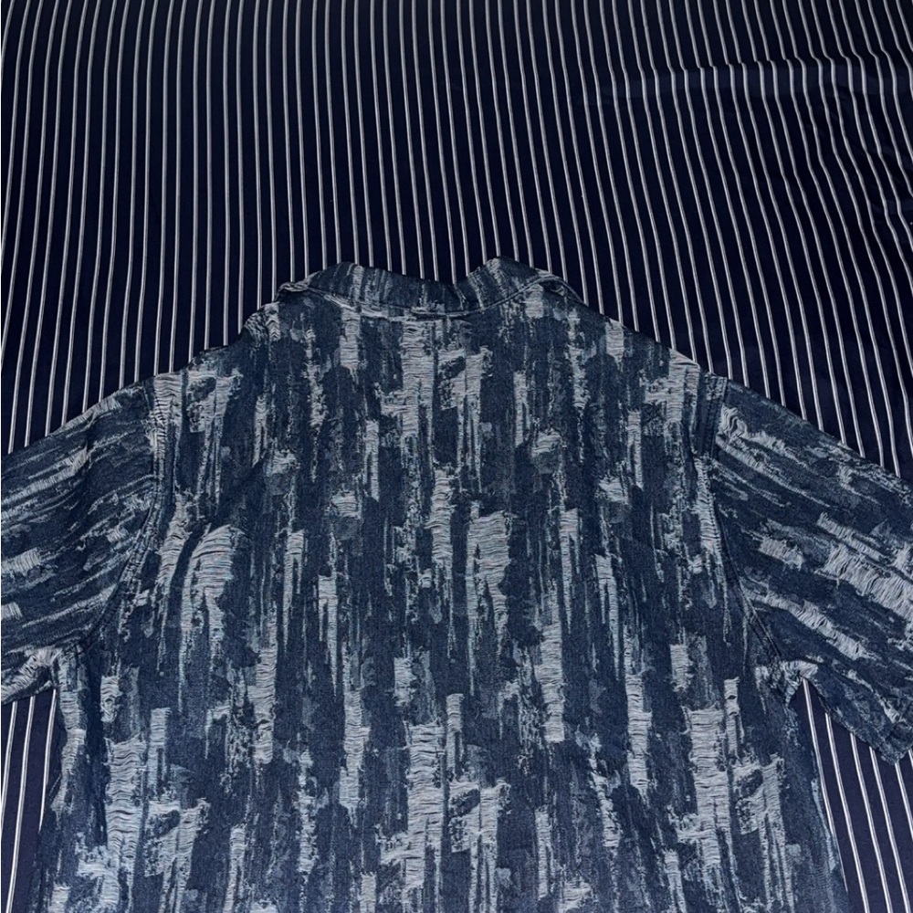 Vintage Blud Distressed Pattern Button Up 90s Shirt